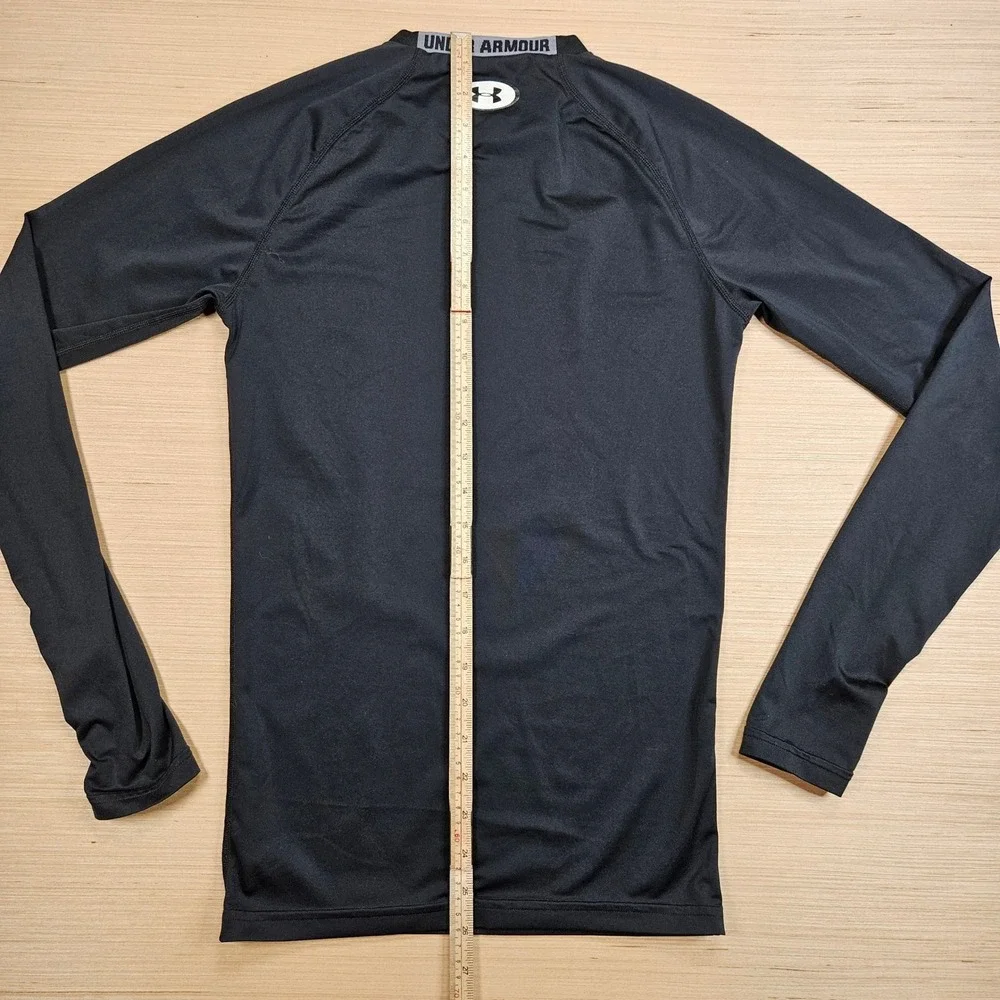 Under Armour Compression Shirt Men M Black HeatGear Long Sleeve 1236223 Base
